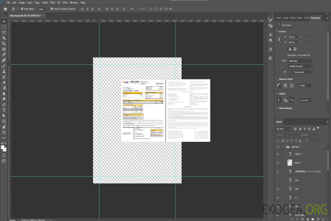 Relevé hypothécaire de la banque China Everbright, 2 pages, 1, 2 scr template